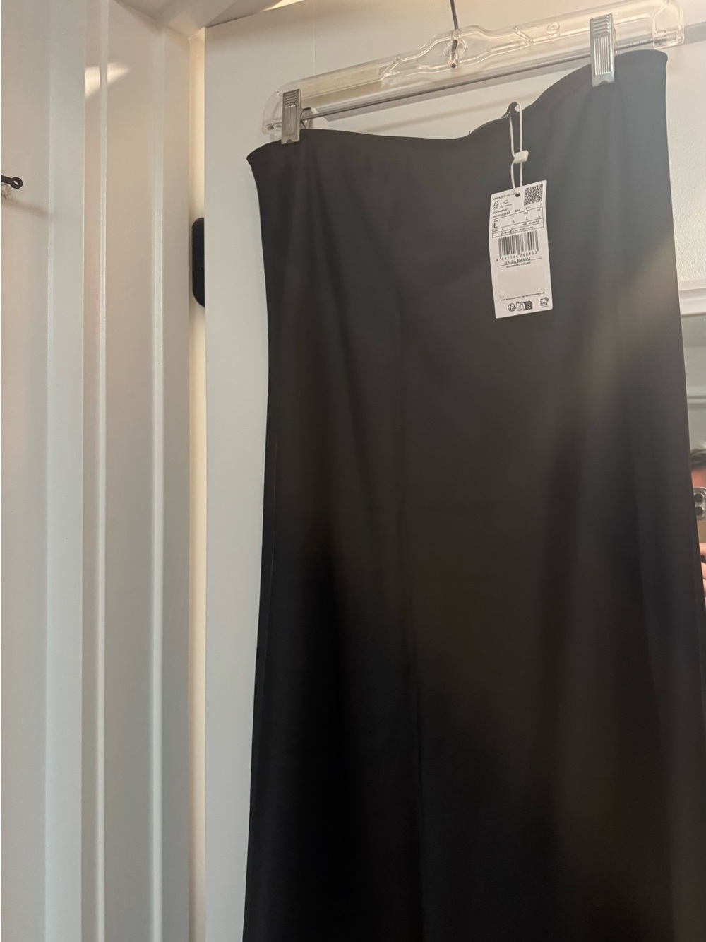 Mango Black Midi Slip Skirt